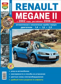 Автомобили Renault Megane (c 2002 г., рестайлинг 2006 г.) Руководство по эксплуатации, обслуживанию и ремонту в черно-белых фотографиях